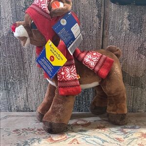 Build-A-Bear Brown Reindeer with Red Accessories